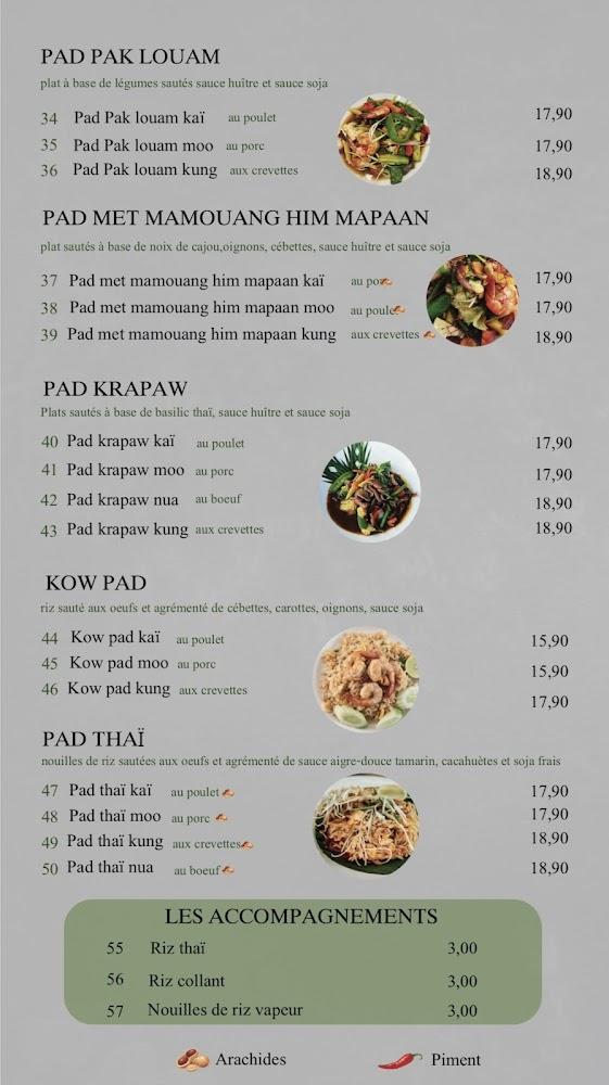 Nathathai Restaurant - Menu Image 1